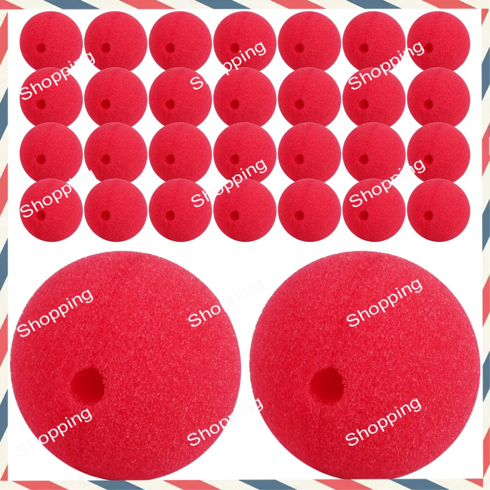 

M20K 30 шт. 2X2 дюйма носы для косплея красный клоунский нос для вечеринки Хэллоуин костюм поставки Рождество