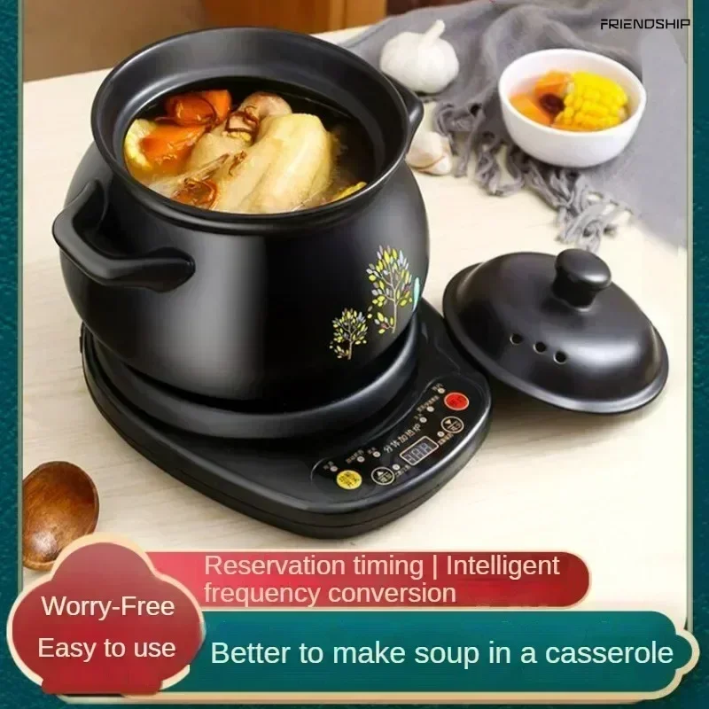 New electric slow cooker, automatic saucepan, casserole, stew pot, home plug - in cuisine intelligente, ceramic crock pot.