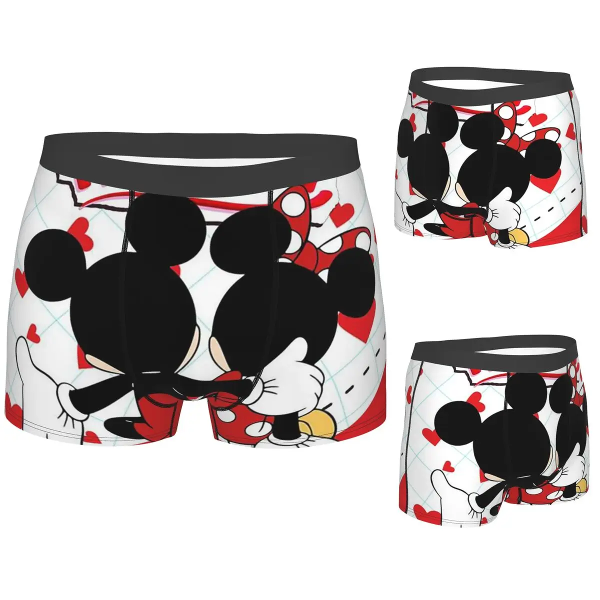 

Boxer Underpants Shorts Mickey Minnie Mouse Cartoon Panties Male Ventilate Underwear for Homme Man Boyfriend Gifts