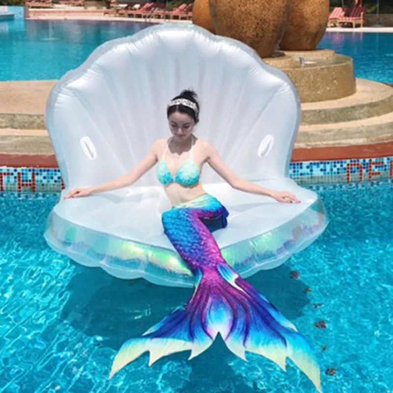 Shell Pearl Mussel Inflatable Floating Bed Cushion Swimming Inflatable Floating Chair Outdoor Furniture Opblaasbaar ZYCQSF