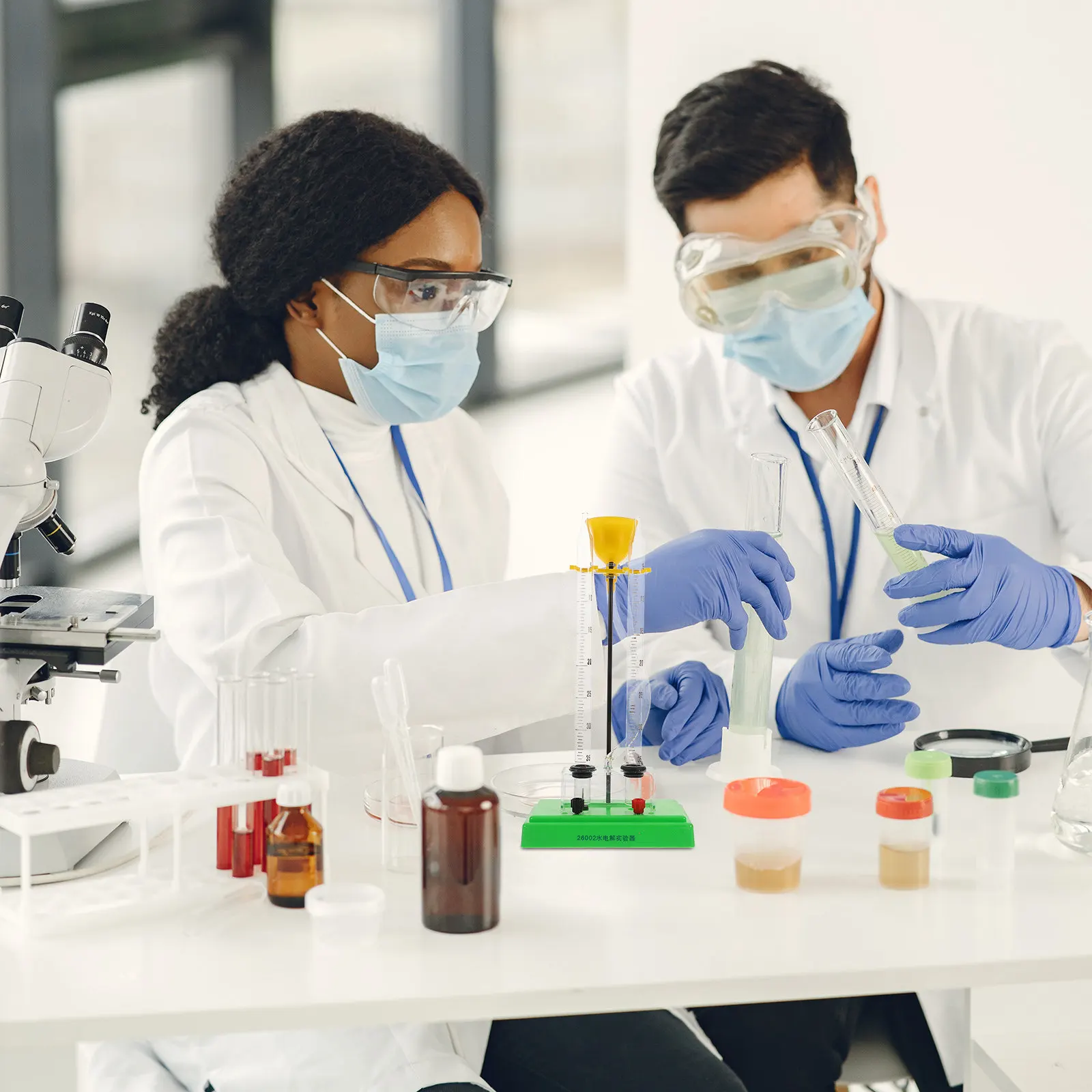 Aparato de Enseñanza de Electrólisis del Agua, Equipo de Laboratorio, Dispositivo Fácil de Usar para Ciencias Físicas y Químicas