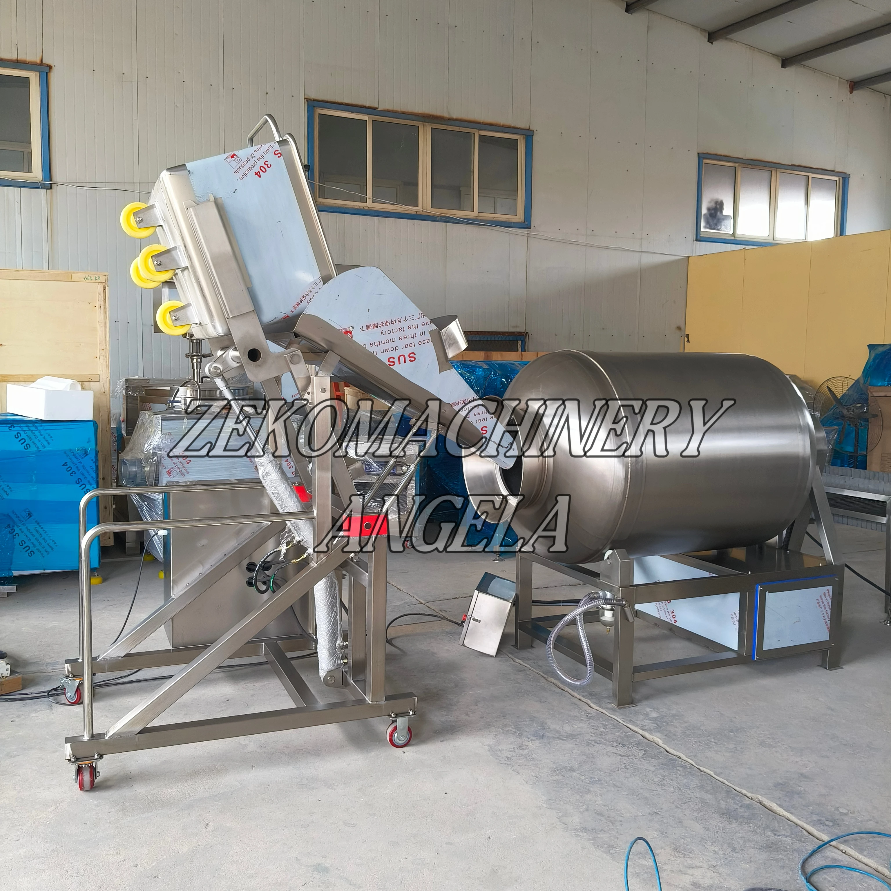 Commercial Large Flavor Machine for Beef Mutton Fish Pickling Hydraulic Vacuum Meat Tumbler Marinade Machine-Food Processing