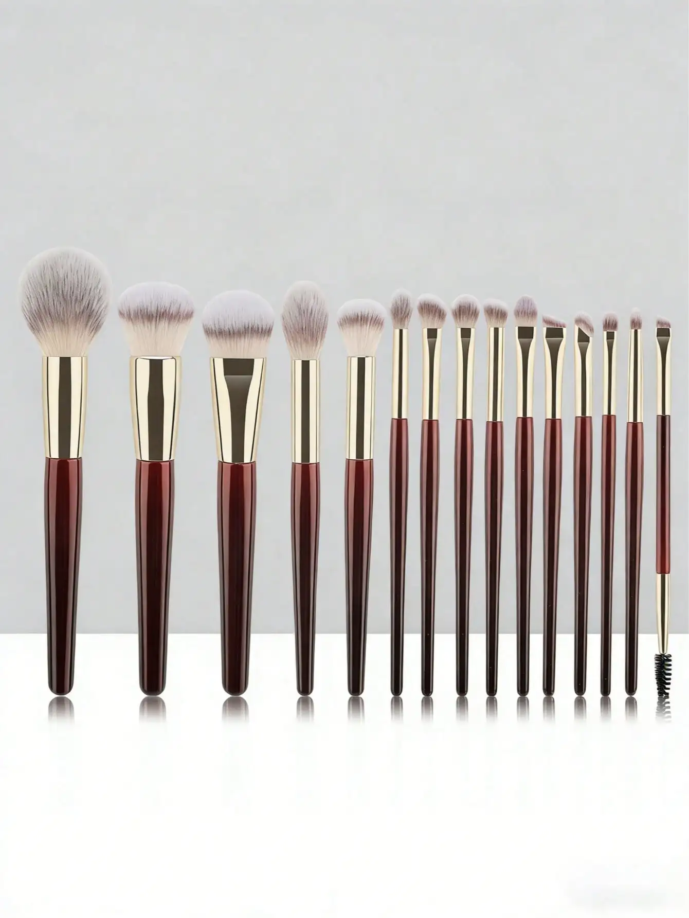 15 Makeup Brushes Professional Eye Shadow Brush Set Advanced Synthetic Makeup Brushes, Suitable For Liquid