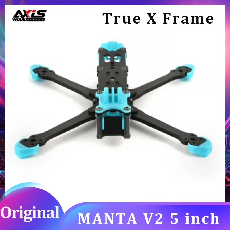 

Axisflying MANTA V2 5-дюймовая рама из углеродного волокна True X, колесная база 238 мм, толщина рычага 5 мм для RC FPV 5-дюймового дрона для фристайла