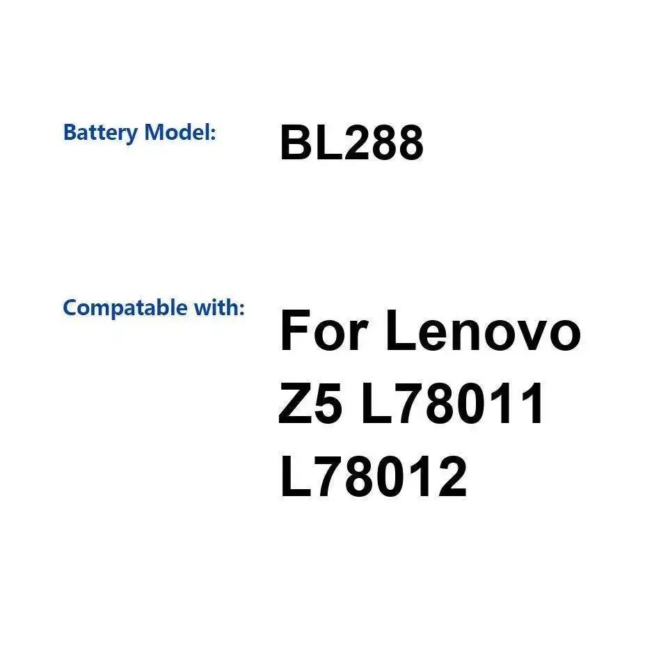 Быстрая зарядка 3300 мАч, высокая эффективность аккумулятора мобильного телефона для Lenovo Z5 L78011 L78012 BL288