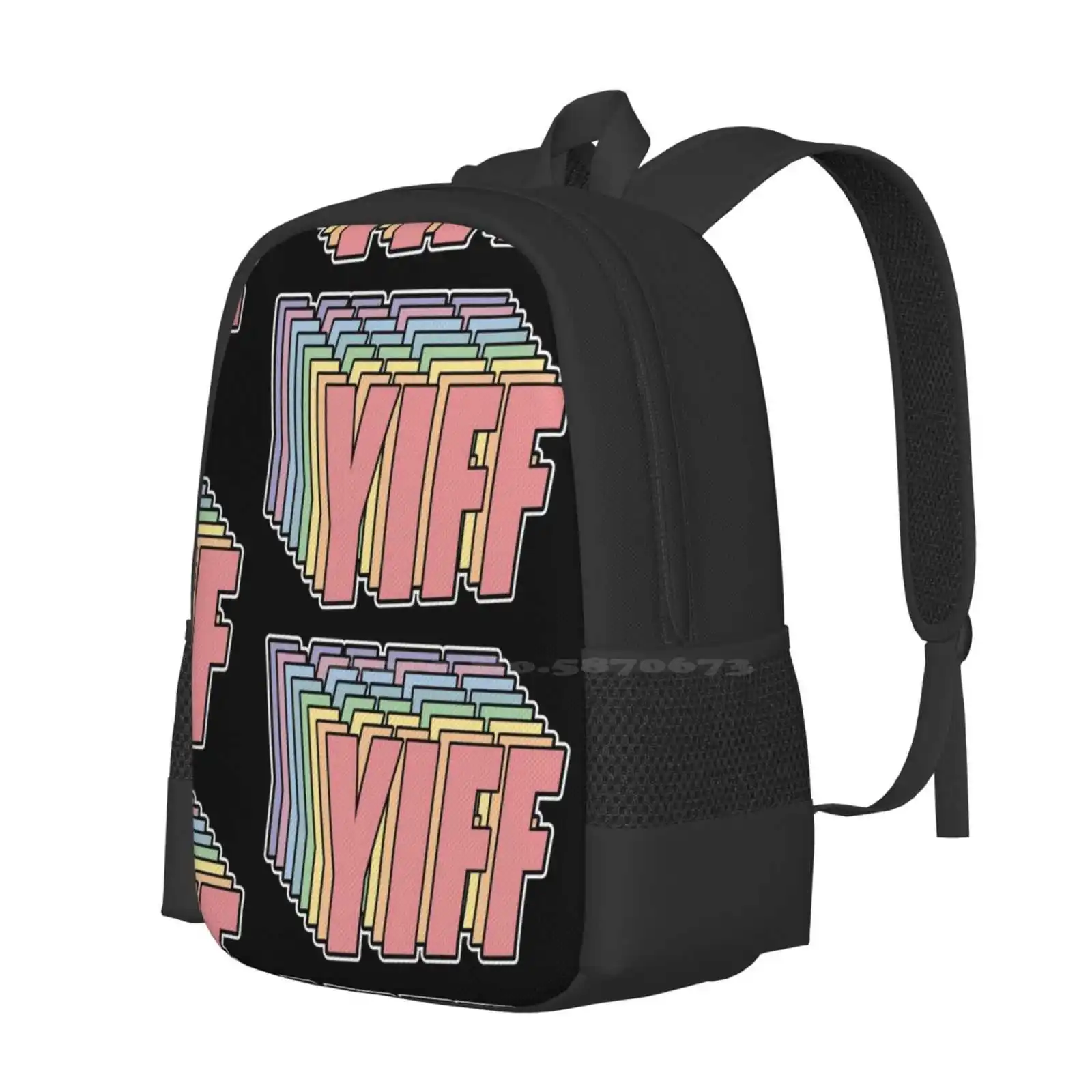 Rainbow Yiff Pattern Design Bag Student'S Backpack Yiff Furry Fandom Furries Cringe Culture