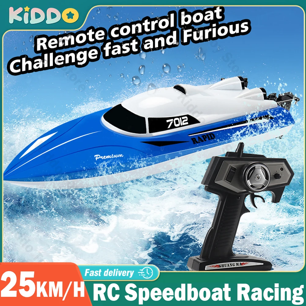 25km/h RC Boat High-Speed Electric Remote Control SpeedBoat Racing Ship 2.4Ghz Water Children Model Toys for Boys Children Gifts