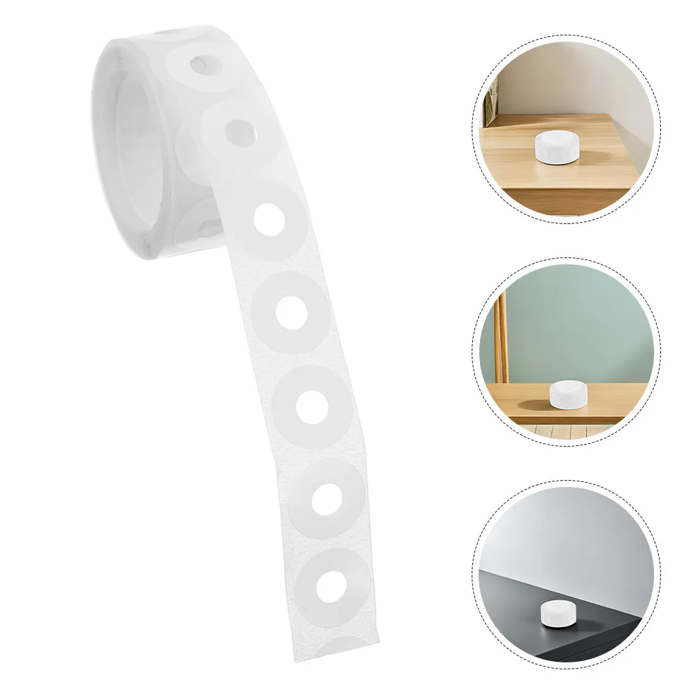 Binder Hole Reinforcement Stickers, PVC Self-Adhesive Paper Punch Repair Labels, 1 Roll