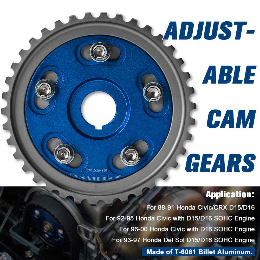 FREE SHIP FOR HONDA SOHC D15/D16 D-SERIES ENGINE Adjustable Cam Gear Alloy Timing Gear CAM PULLEY PULLYS GEAR 1PCS