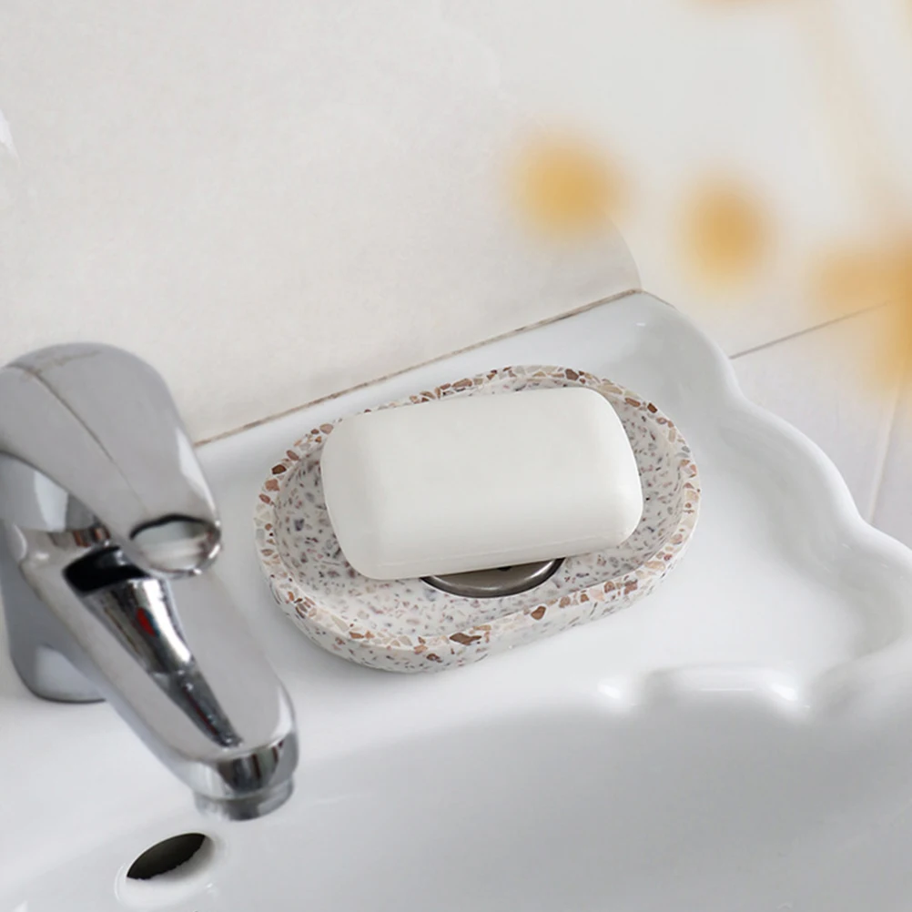 

Self-Draining Soap Dish for Bathroom Sink Minimalist Design Bar Soap Holder Keeps Countertop Dry Drainage System Elegant