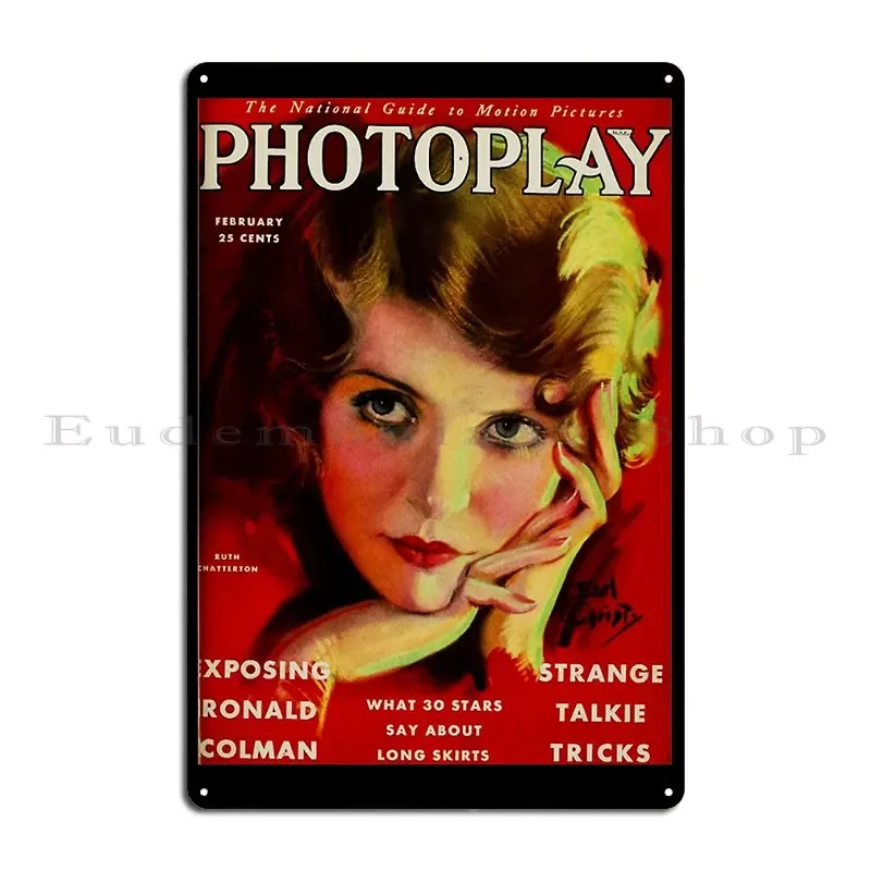 Vintage 1930 Magazine Cover Metal Plaque Funny Club Create Club Bar Customized Tin Sign Poster
