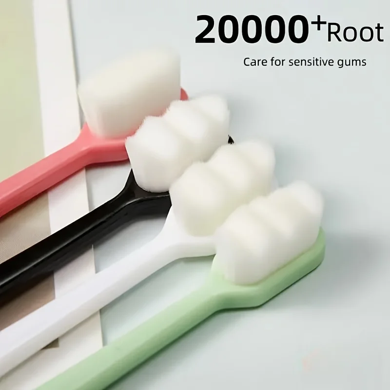 3pcs Ultra-Soft Manual Toothbrush with 20, 000pcs Soft Bristles - Suitable for Sensitive Gums And Teeth