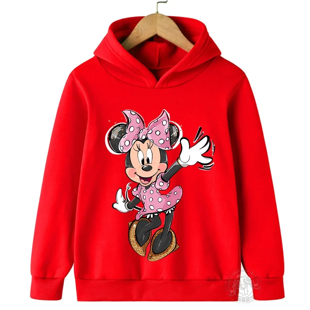 New Disney Minnie Mouse Sweatshirts for Boy Children's Clothing Tops for Girls Kids Costume Undefined Baby Clothes Hoodies