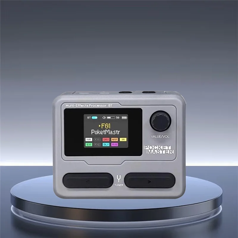 ABKV-Pocket Master 1.77 LCD Screen Electric Guitar Bass Amplifier Modeling IR Multi-Effect With OTG Looper