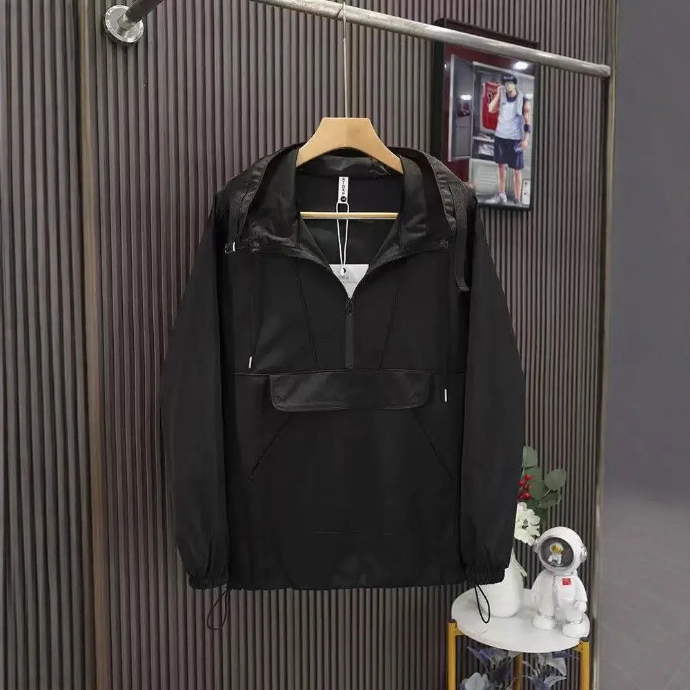

Мужская функциональная куртка с капюшоном в американском стиле, водонепроницаемая, весенне-осенняя, рабочая одежда, повседневная куртка из ткани Оксфорд на молнии