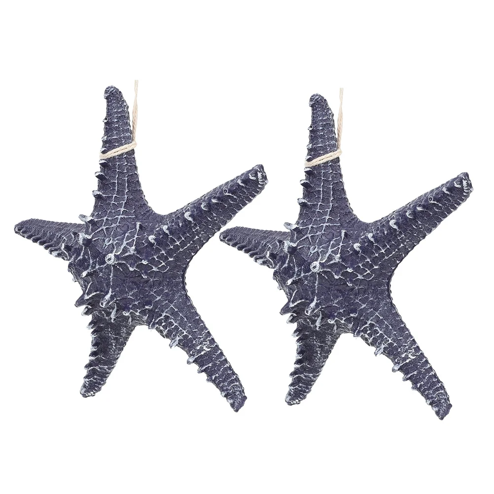 

2Pcs Large Resin Sea Star Wall Stickers Mediterranean Beach Home Decor Coastal Wall Craft Seastar Hanging Decor