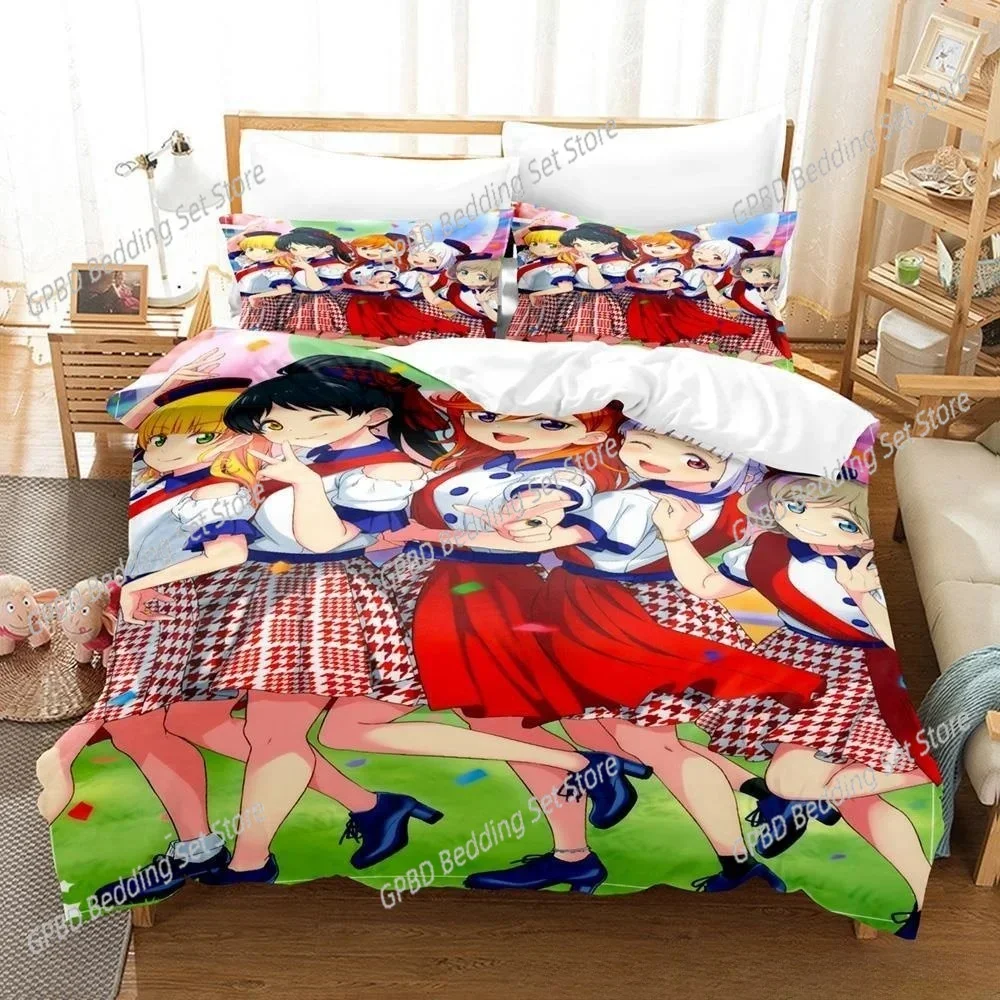 3D Printed Anime Kawaii Girs Love Live! Comfortable Duvet Cover Pillowcase Bedding Set Children Bedroom Decoration Home Textile