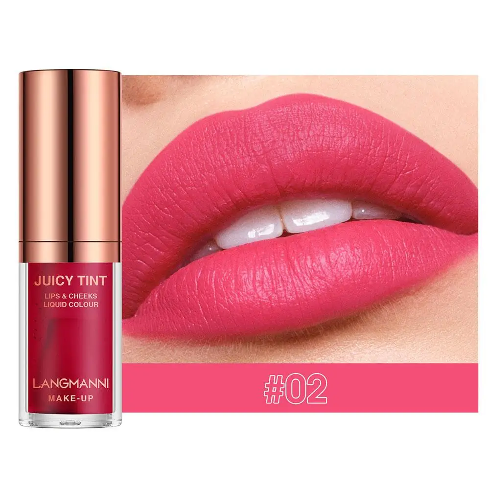 Brillo de labios de terciopelo resistente al agua, lápiz labial largo, tinte de labios hidratante, no taza de cosméticos, palo de duración Li W4S1