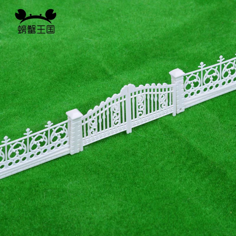 1/100 1/200 Miniature Door and Garden Fence for Outdoor Scenery OO Gauge Model Railway Railing Farm Scenery Terrain Landscape