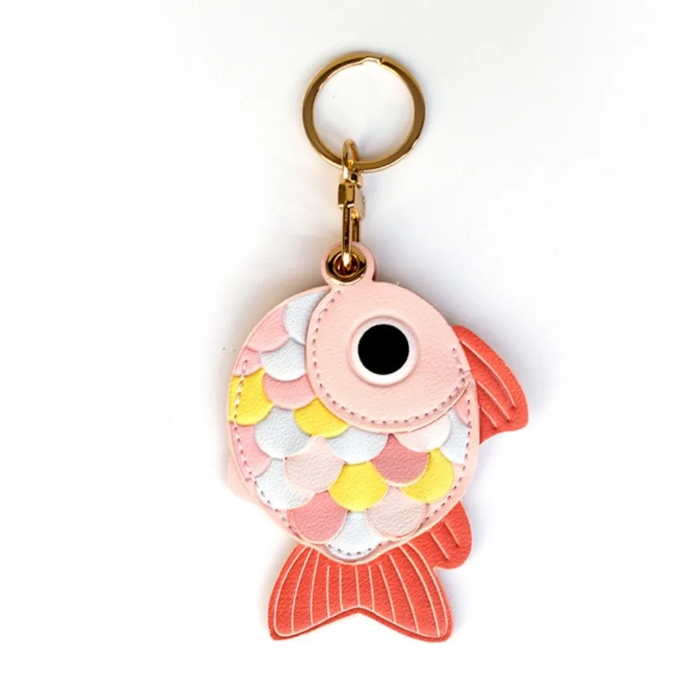Small Gift 3D Fish-Scale Access Card Cover Goldfish Little Fish Access Card Protective Cover Cute Creative Keychain Holder Keys
