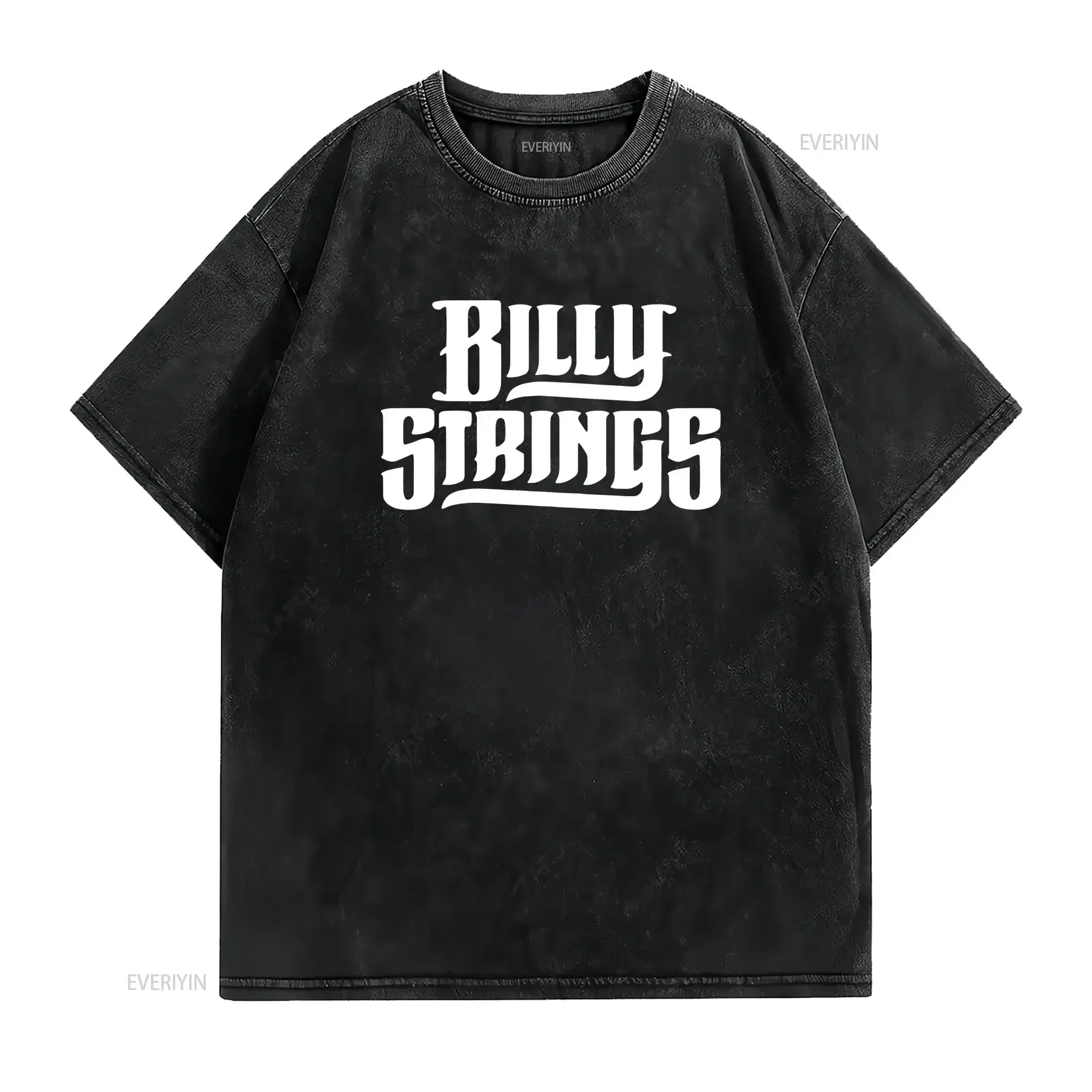 Billy Strings Heavy Cotton T Shirt vintage Washed homme Comfortable streetwear Breathable designer clothes Stretched Soft