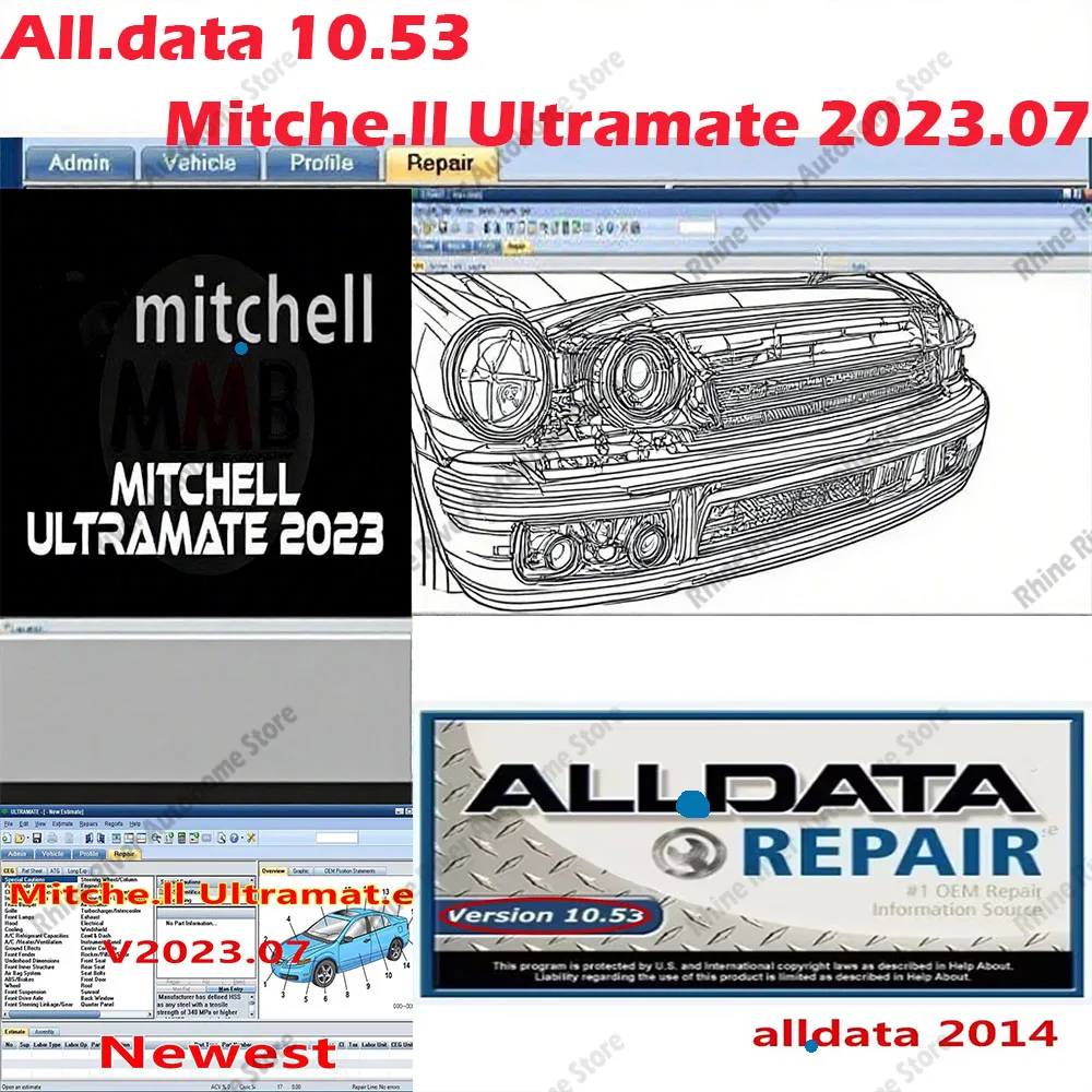 

ALLDATA 10.53 Auto Repair Software | Mitchell Ultramate 2023 Advanced Estimating System| Full Workshop Manuals + Wiring Diagrams