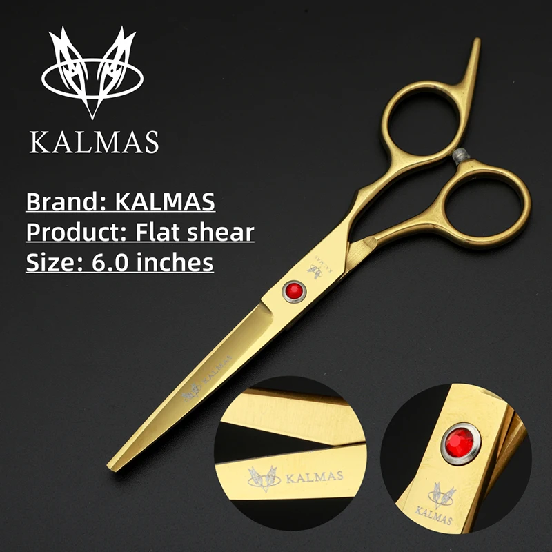 

KALMAS professional hairdressing Scissors 6.0-inch flat, seamless, thin teeth scissors, specially designed for hairdressers