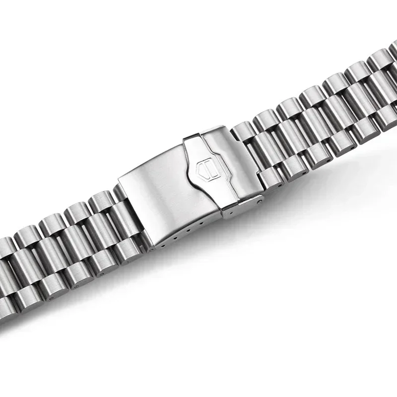 316L Stainless Steel Watch Accessories Band 22MM 20MM Silver Solid Links Bracelet Fit For Tag Heuer Carrera F1 Men Watch Straps