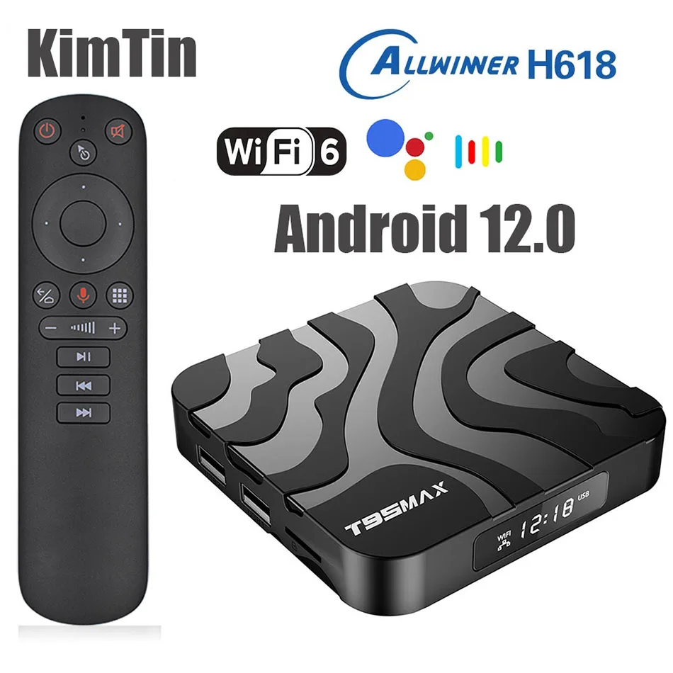 T95MAX TV Box Android 12 4GB RAM 64GB 32GB ROM Allwinner H618 Support 6K 4K HDR Dual Wifi 1GB 8GB Media Player T95 Max 2GB 16GB