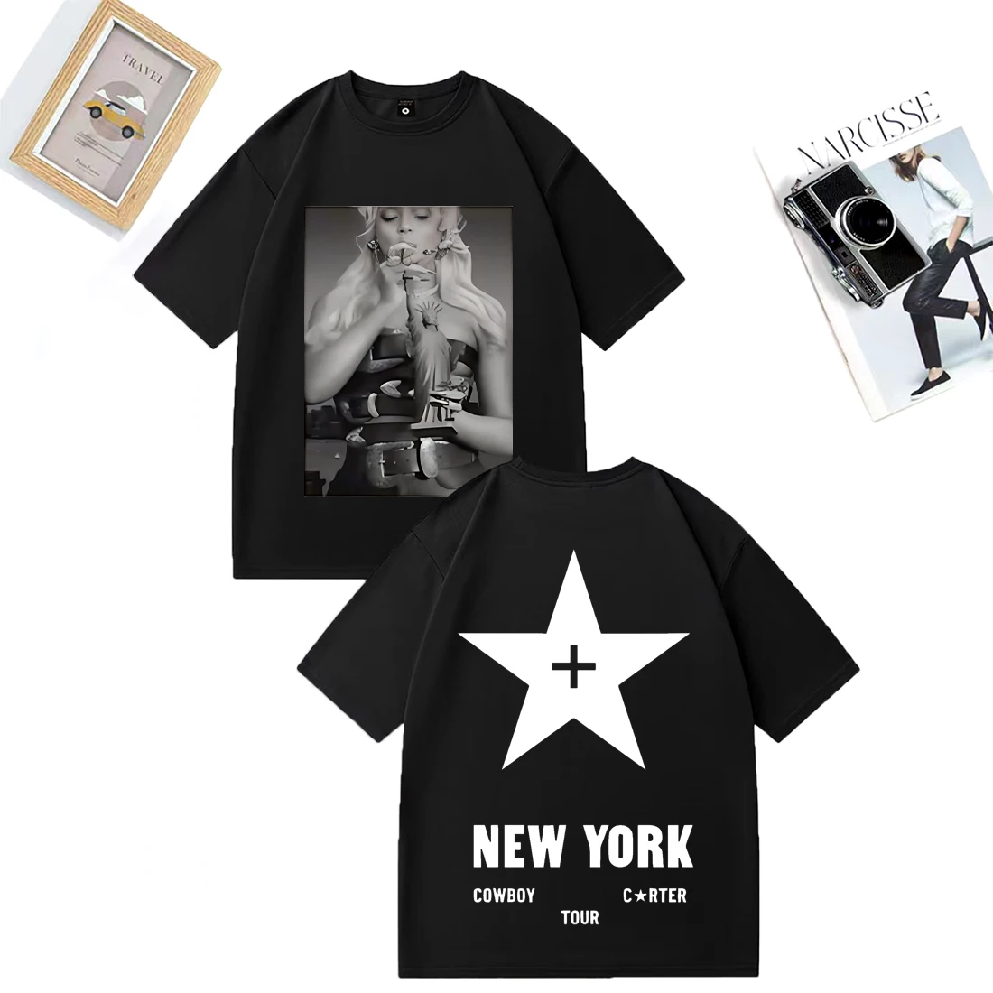 

Beyonce Cowboy Carter Tour Fashion TShirt Men Women vintage Summer streetwear T-shirt Cotton Short Sleeve Hip Hop plus size tops