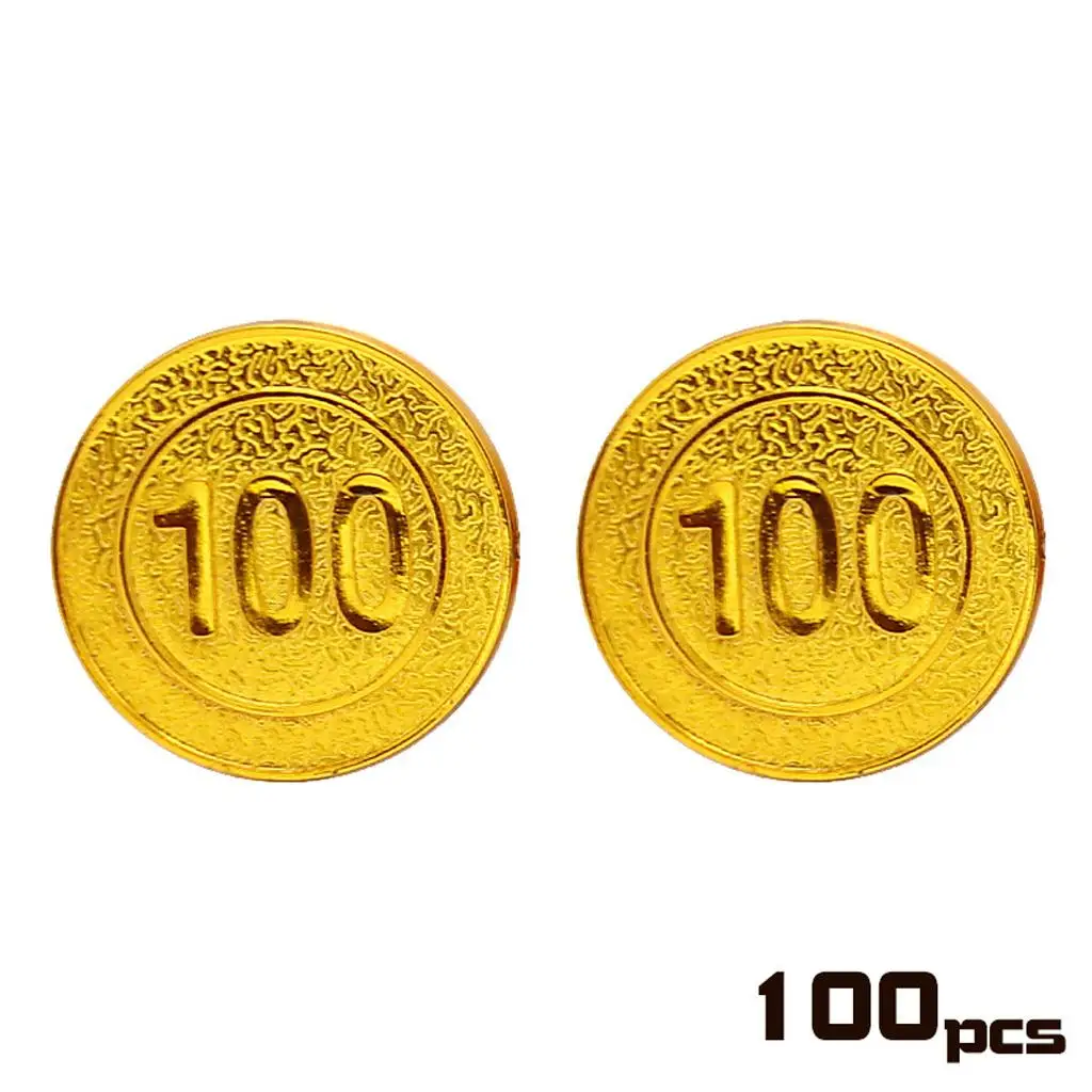 Plastic Gold Coins Kids Toys Educational Party Props Classroom Games for Gifts for Children's Birthday Guests
