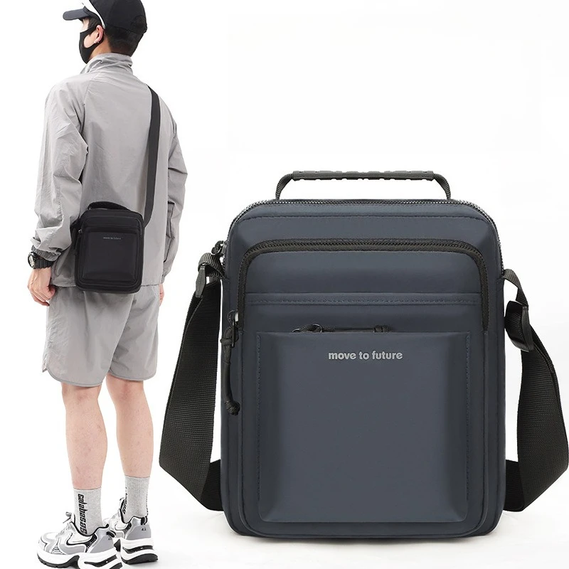 

Men's crossbody bag, lightweight and durable Oxford fabric, large-capacity single-shoulder bag, travel hand-held men's bag