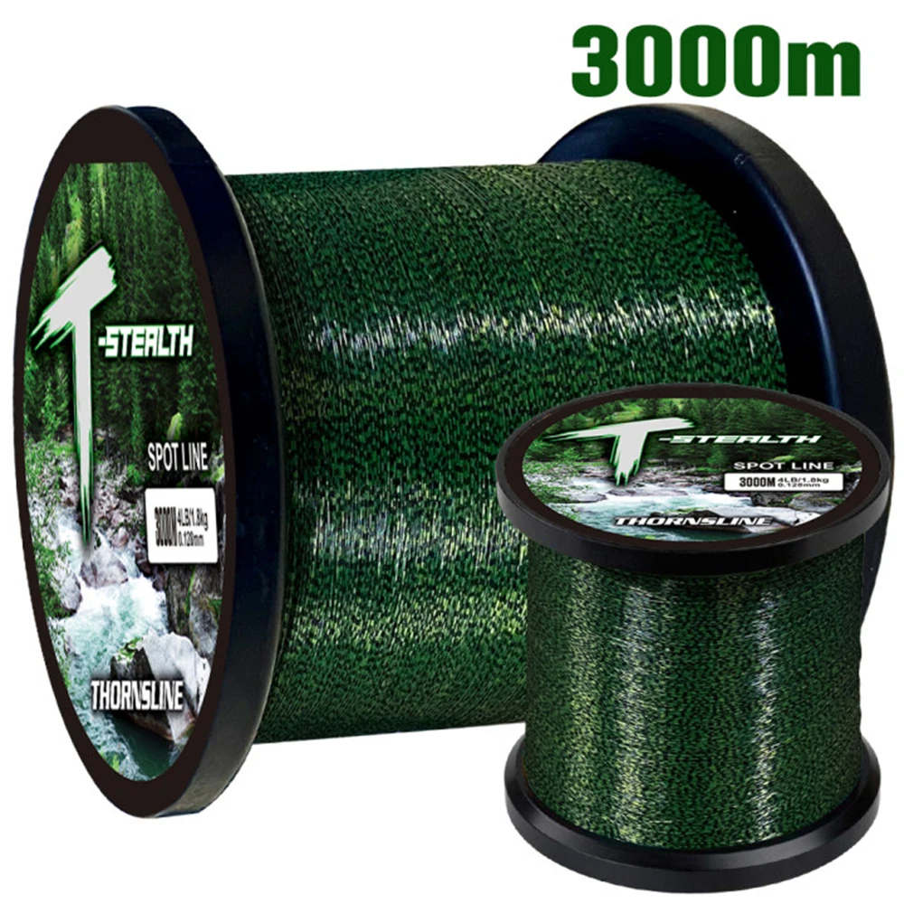 1000m 3000M 3D Invisible Carp Fishing Line Nylon Super Strong Fluorocarbon Line Japanese Monofilament Tensile Spot Line Pesca