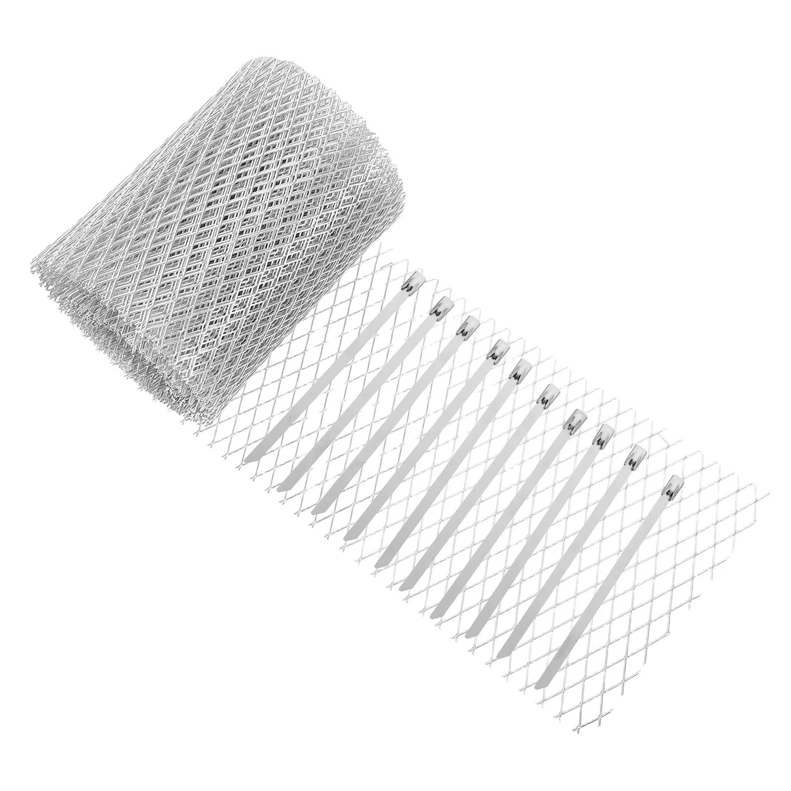Aluminum Gutter Guard Mesh Roll – 236x5.9 Inch Leaf Filter Protection Net for Gutters