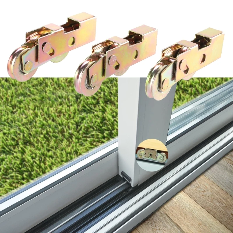 Patio Door Roller set Adjustable Track Assembly Aluminum glidings Door Roller Assemblies Suitable for Simple Sliding