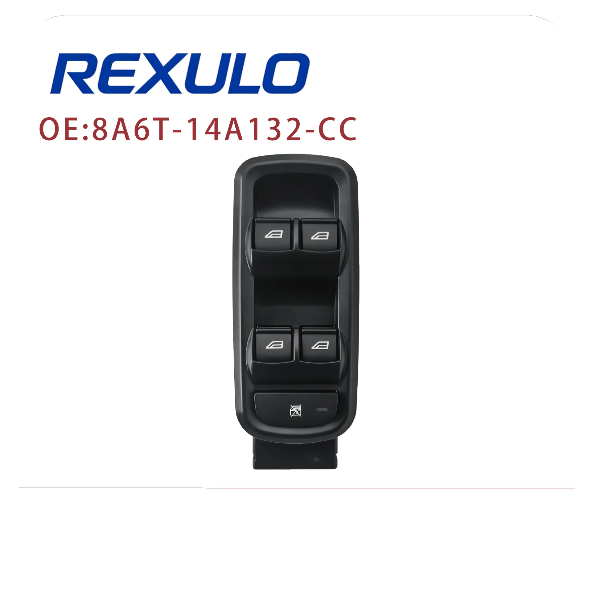 8A6T-14A132-CC Master Window Switch For Ford Fiesta MK7 2008-2017 8A6T14A132CC LHD Front Left Driver Side 4+7+8 Pin