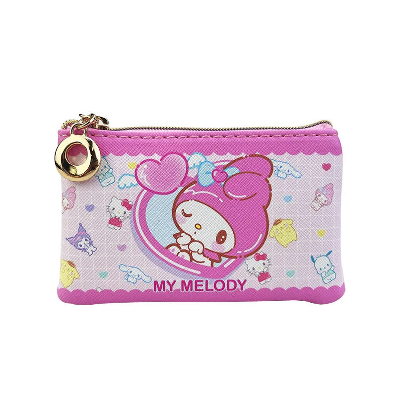 Cartoon Cute Sanrio Kt Cat Children's Fashion Girls Bank Card Hello Kitty Coin Purse Coin Bag Mini Cute Zipper Creative Wallet view 4