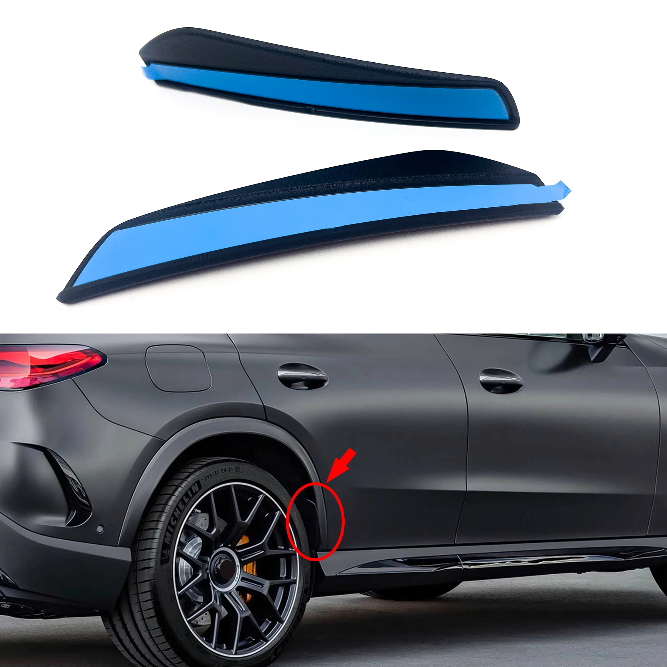 For Mercedes Benz GLC Class X254 AMG Line 2023 2024 Bumper Fender Flare Extension Wheel Eyebrow Lip
