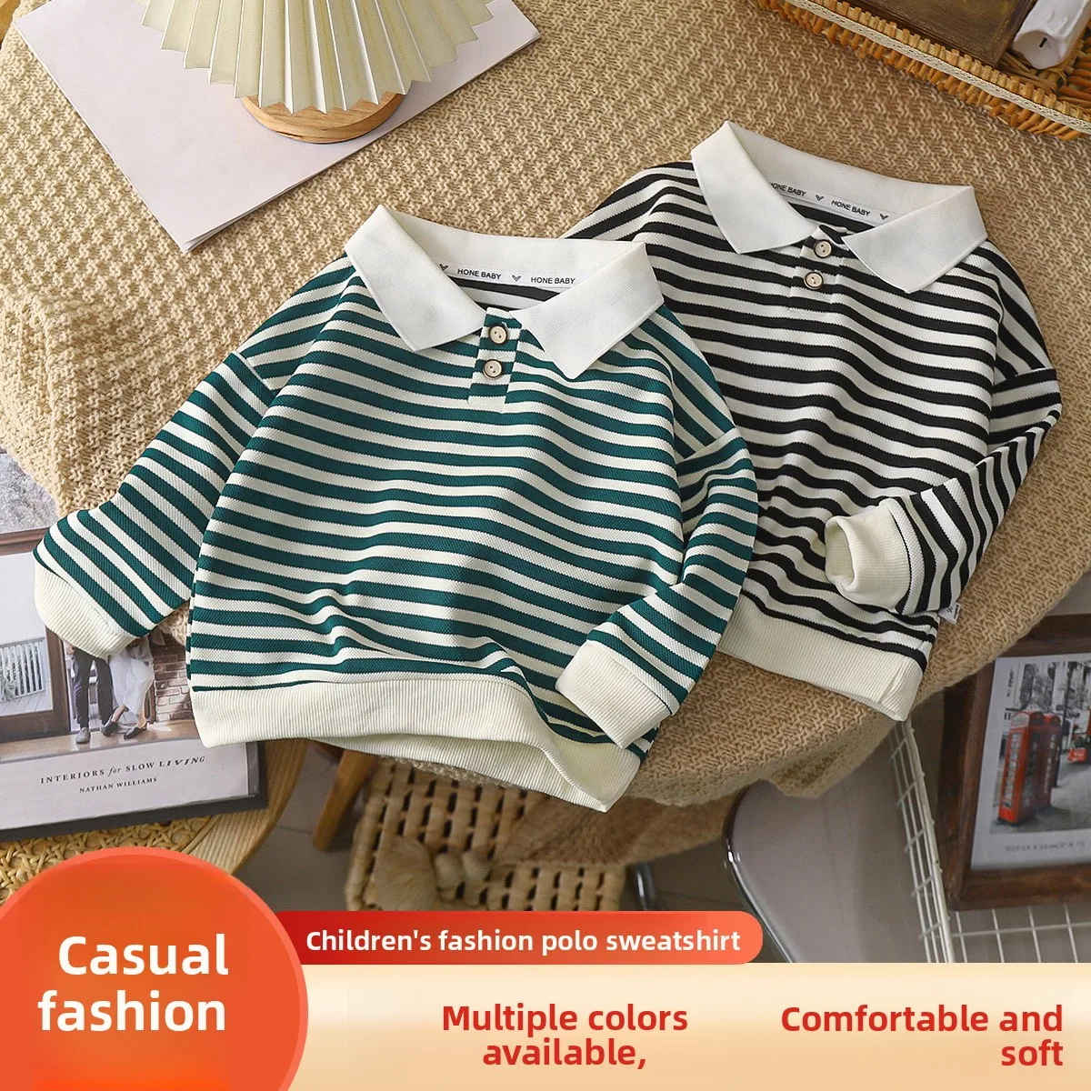 2026 New Autumn Korean Style Kids Boys Striped Shirts Long Sleeve Casual Toddlers Kids Pullovers Tops Children Clothes - view 4
