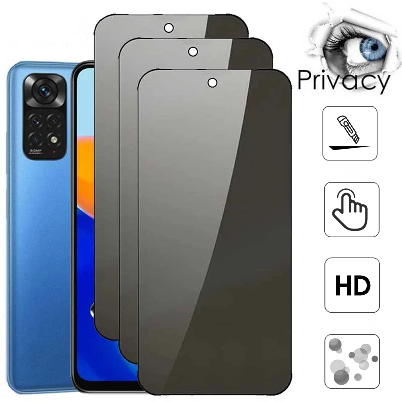 

1-3Pcs Privacy Screen Protectors for Xiaomi Redmi Note 10 9 8 7 9s 10s 11S 9T Anti-Spy Tempered Glass for Poco X4 X3 F3 Pro NFC