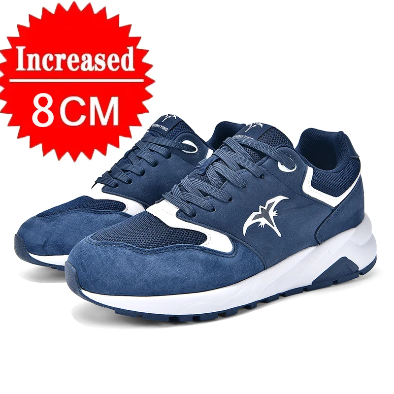 

Мужские повседневные кроссовки, невидимое увеличение на 8 см, дышащая прогулочная обувь для мужчин, легкие уличные кроссовки с сеткой, спортивные кроссовки