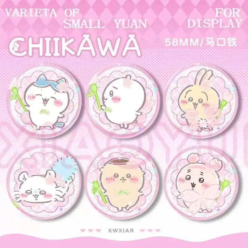 

Chikawa Cute Badge ハチワレ Hachiware うさぎ USAGI ちいかわ モモンガMomoga Exquisite Badge Pin Tinplate Brooch Bag Decoration Gift