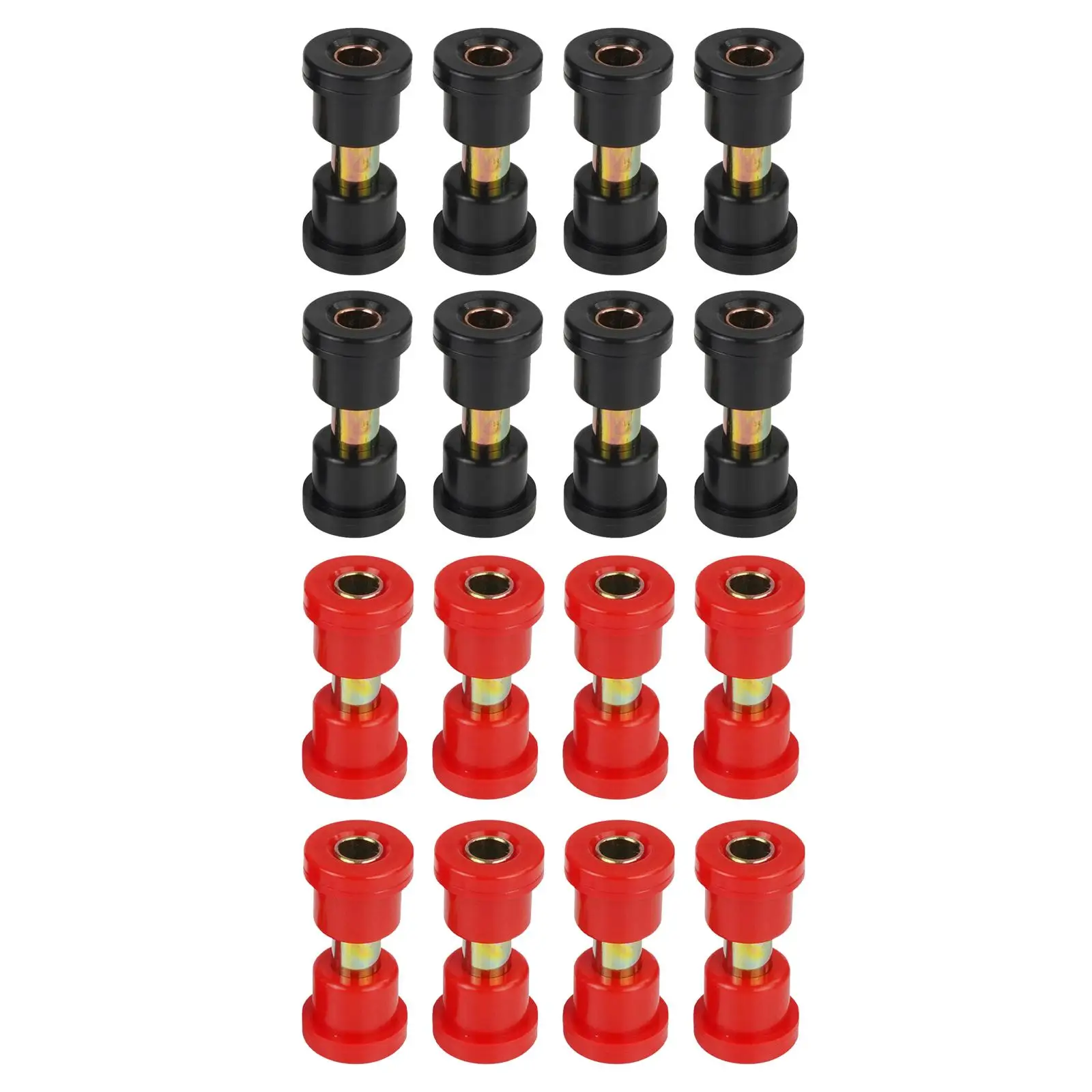 Front & Rear Leaf Spring Bushing Kit Replaces Premium 1012303 1015583 Polyurethane Bushing and Sleeve Kit for 1981-up DS