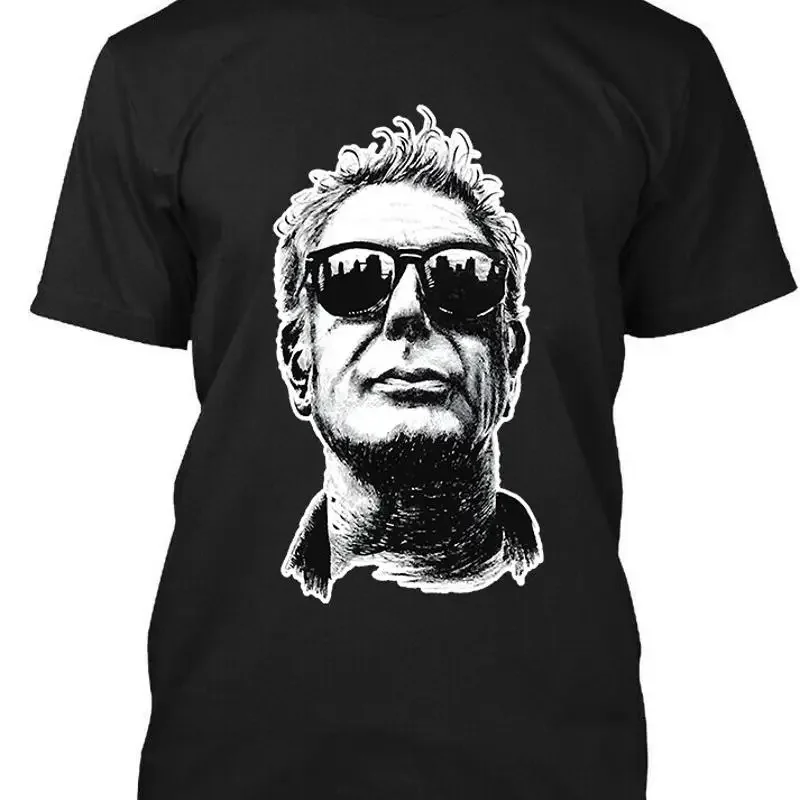 New Anthony Bourdain American Face Classic Vintage Logo T Shirt S 4XL