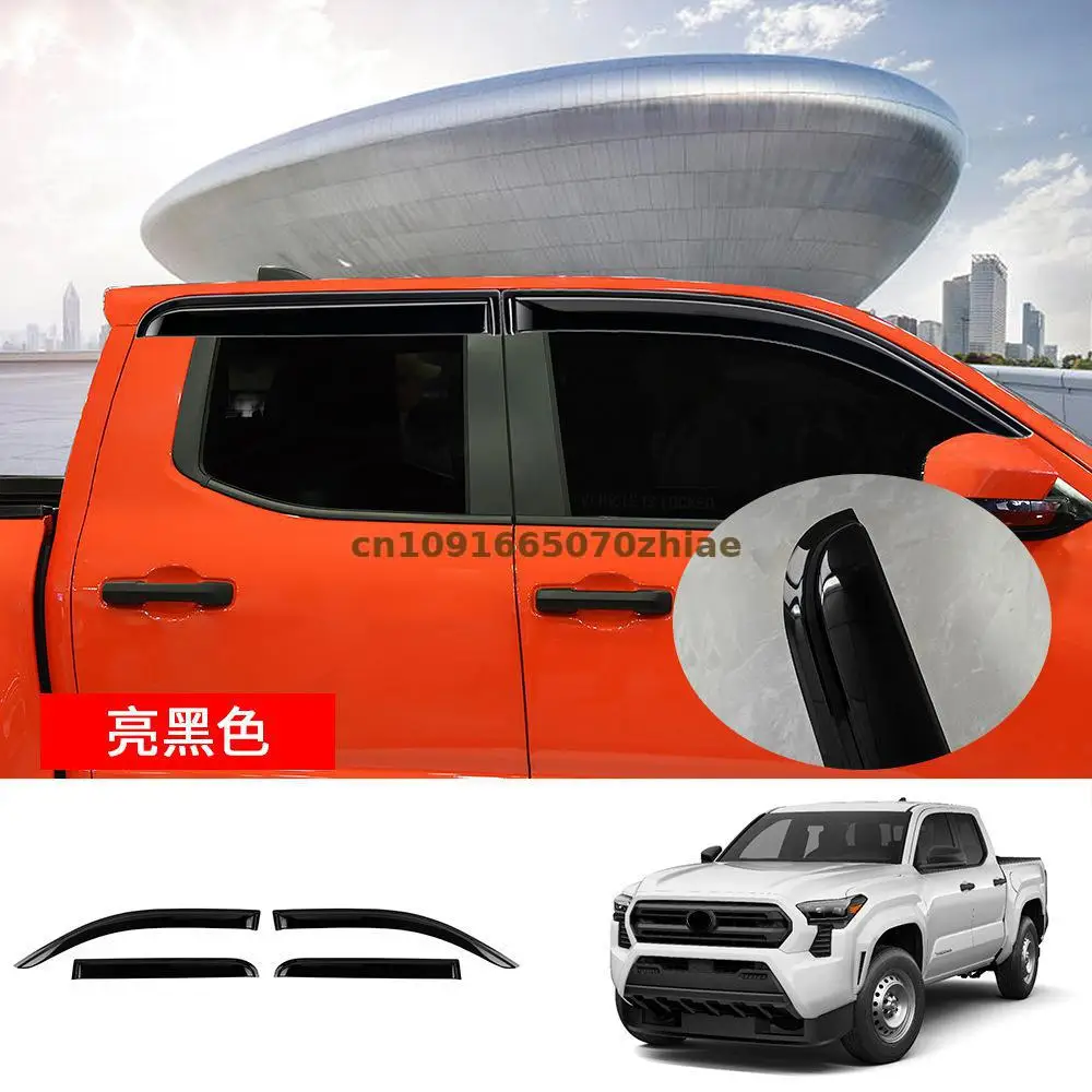 For Toyota TACOMA 2024 Car Side Window Deflector Weather Shield Wind Shields Sun Rain Guards Car Accessories