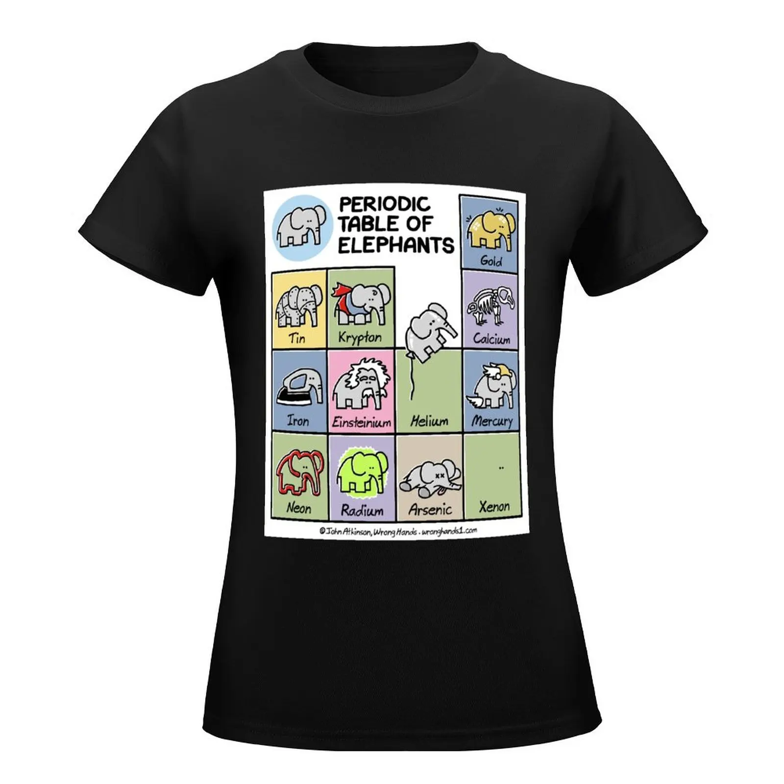 Periodic Table of Elephants T-Shirt Short sleeve tee female kawaii clothes luxury designer clothing Women