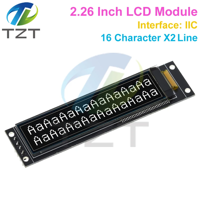 Imagem -04 - Tzt-módulo de Tela Oled Branco para Arduino Ips 1602 Caracteres Interface Iic Ks0066 Drive ic 3.3v 2.26 in 4pin