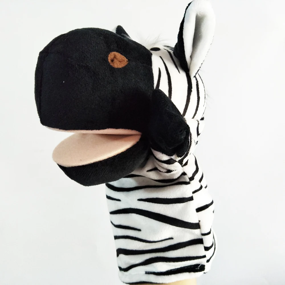 Tierspielzeug, weiches gefülltes Geschenk für Kleinkinder, Zebrastreifen, Tierplüsch, Handpuppenspielzeug