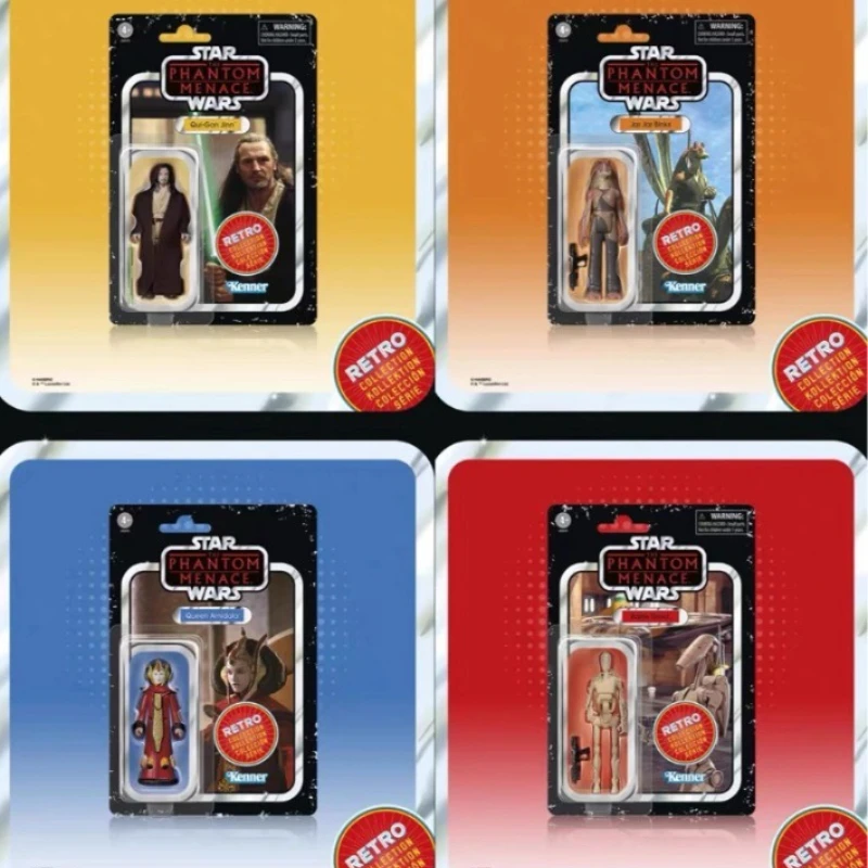 Hasbro Original véritable Star Wars la ménace fantôme reine Amidala Qui-Gon Jinn pot Binks 9.5 cm assemblage modèle jouet figurine d'action