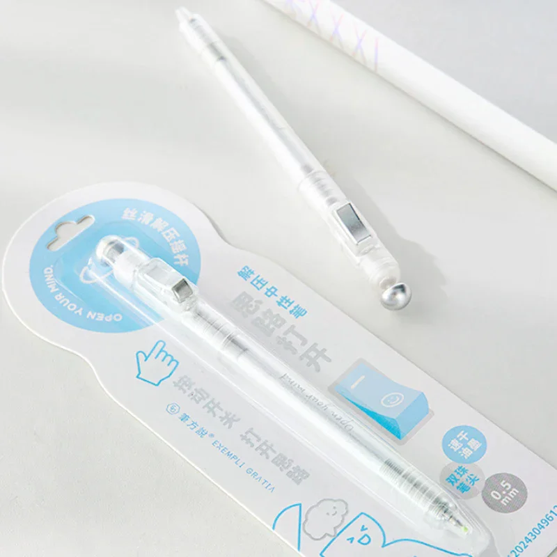 Relax Switch Pen For Exam Prep - Fidget Clicker Gel Pen 0.5mm Smooth Writing, Anti-Anxiety Study Tool For School Students Office